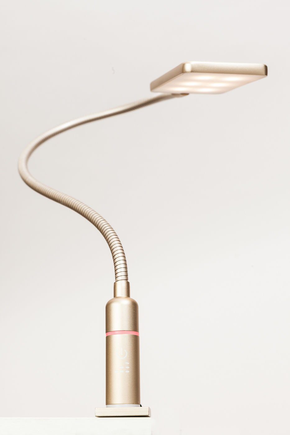 kalb Bettleuchte 4W LED Bettleuchte Leseleuchte Nachttischlampe Leselampe flexibel, 1er Set messing matt, warmweiß