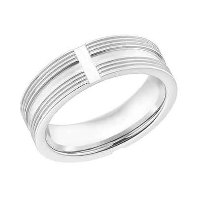 s.Oliver Fingerring für Herren, Edelstahl, Kreuz (Ring, 1-tlg)