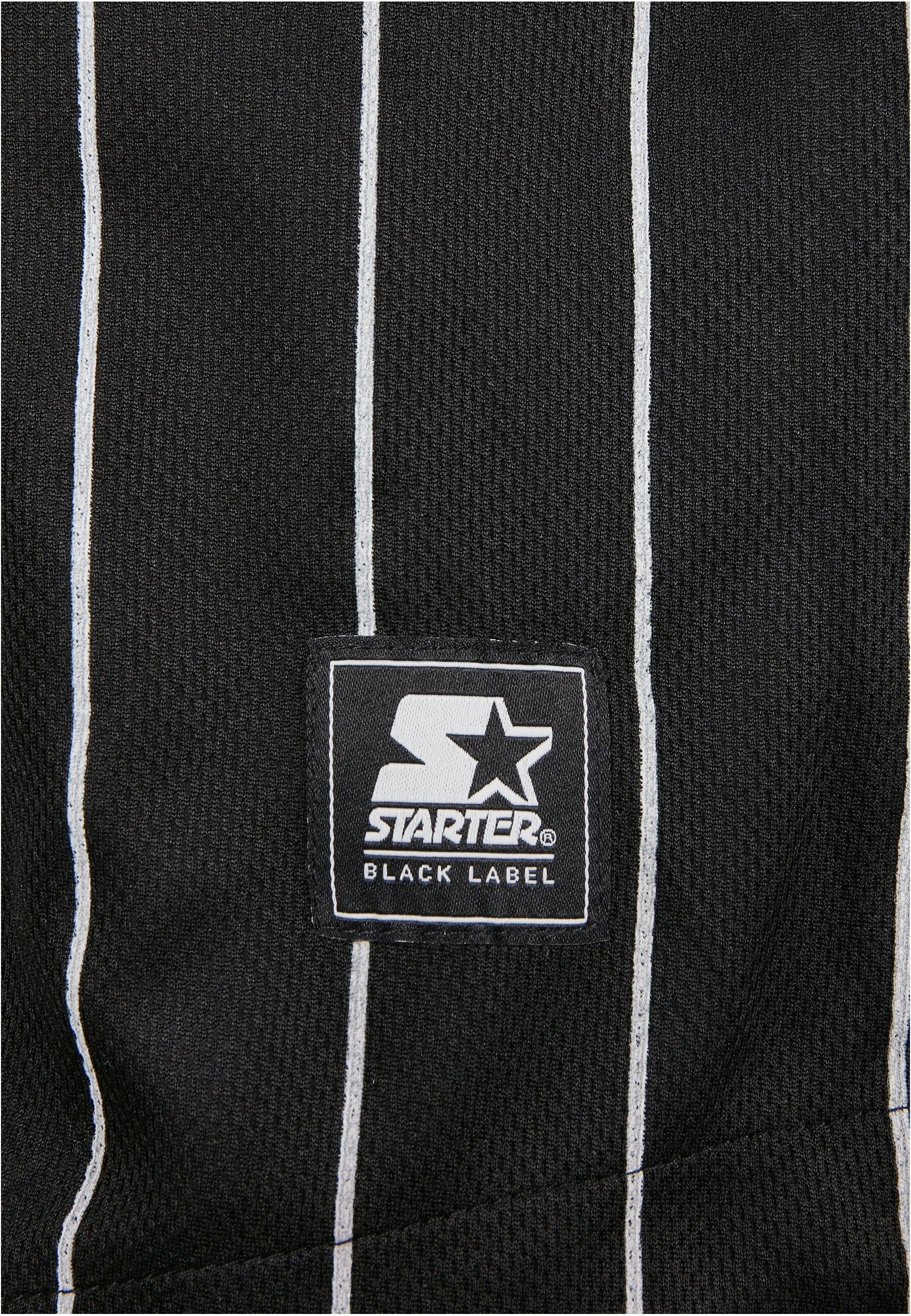 Starter Label Schwarz (1-tlg) Starter Baseball Jersey Langarmhemd Black Herren Starter