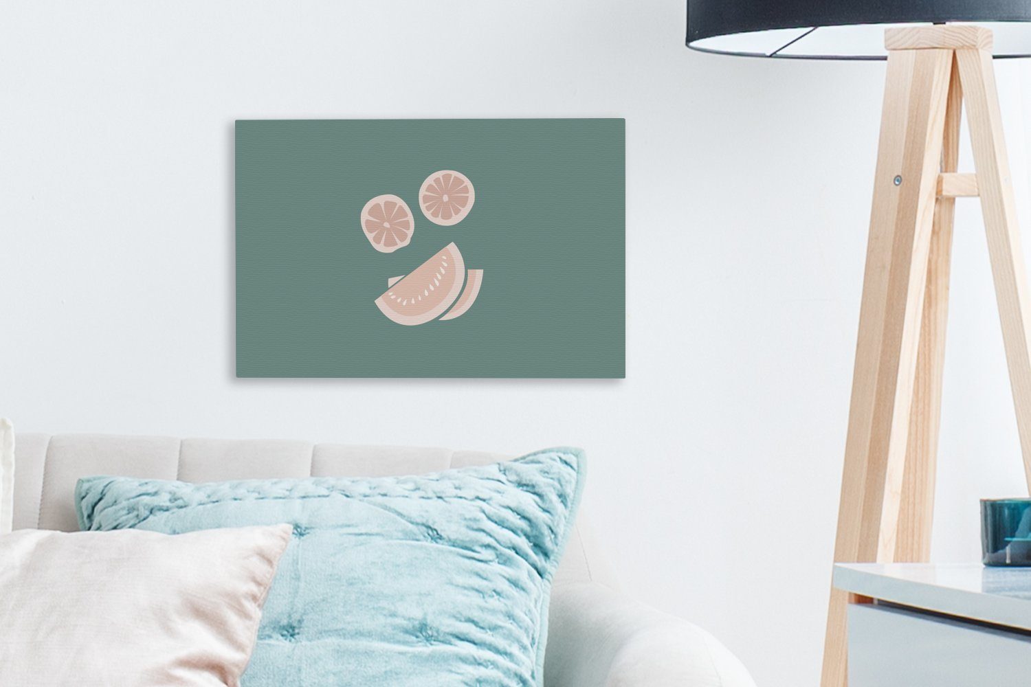 Wandbild OneMillionCanvasses® Wanddeko, Sommer (1 Aufhängefertig, - - Leinwandbild Abstrakt, St), cm Leinwandbilder, 30x20 Obst