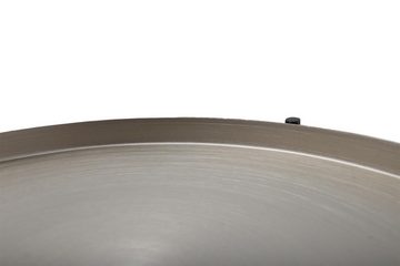 Qiyano Beistelltisch Beistelltisch Atiya Silber - Marmor-Optik - Rund - Mit Metallgestell