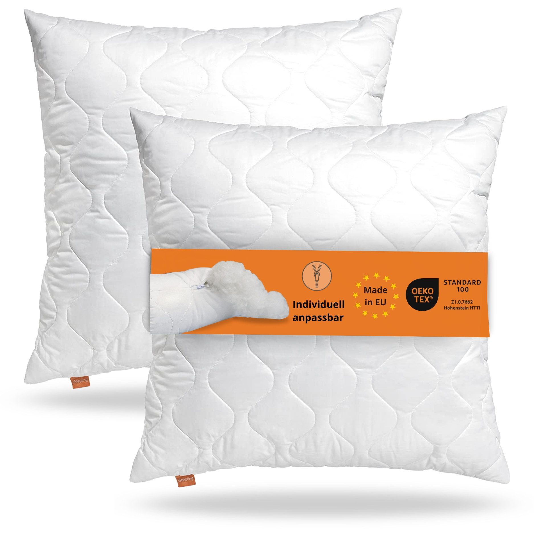 sleepling Kopfkissen Komfort 100, Füllung: 100 % Polyester (Fasern und Fase günstig online kaufen