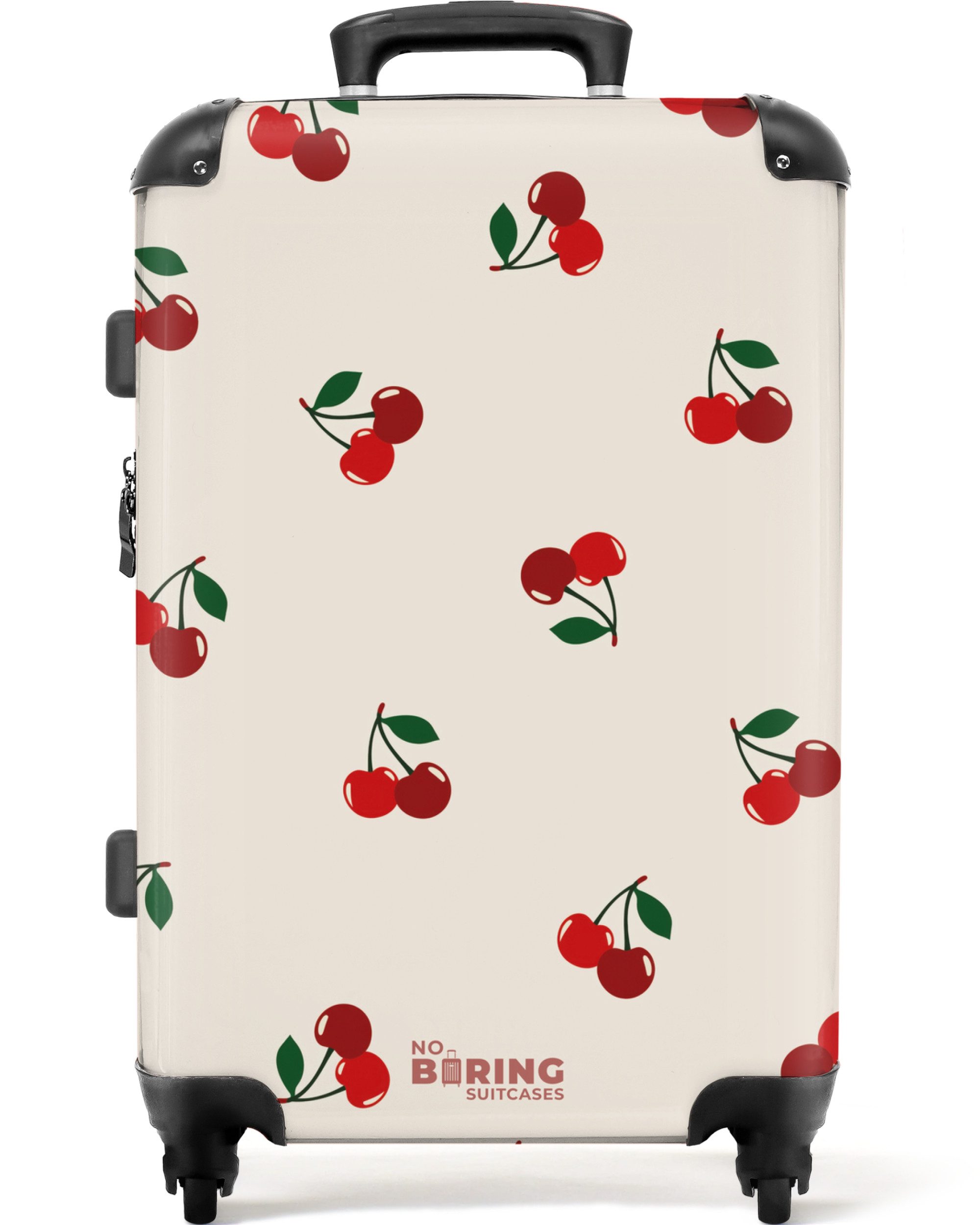 NoBoringSuitcases.com© Hartschalen-Trolley mit leuchtende Räder - Beigefarb günstig online kaufen