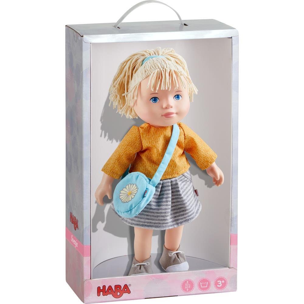 Haba Babypuppe Svenja, 32 cm Stoffkörper Mädchen Puppe Rollenspiel mehrfarbig