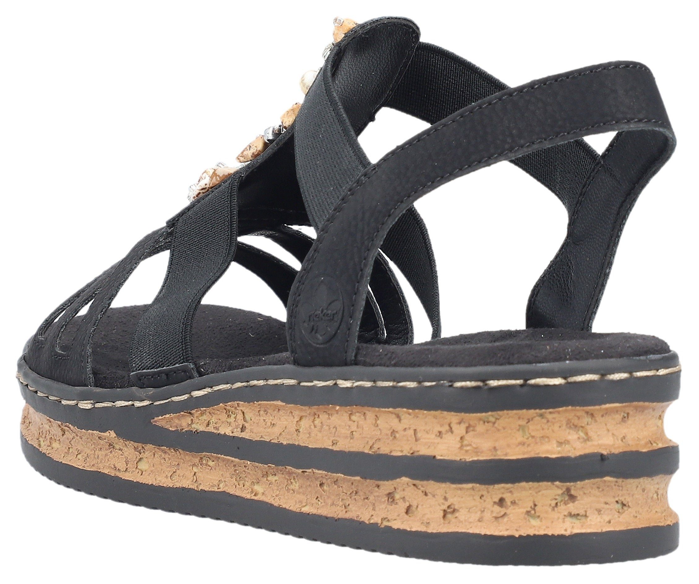 Rieker Plateausandale, Sommerschuh, Sandalette, Plateauabsatz, mit günstig online kaufen