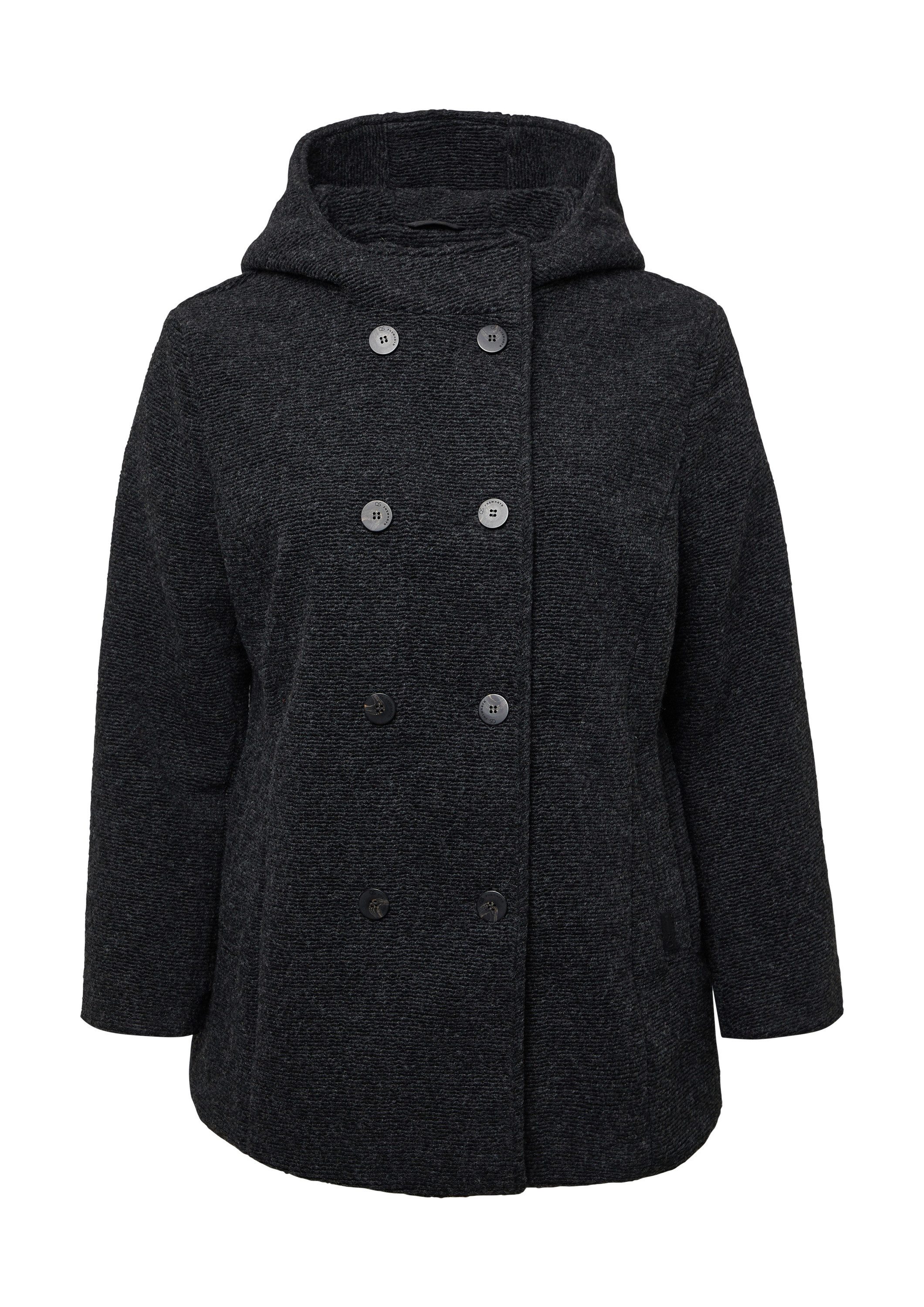 QS Funktionsjacke Outdoor-Jacke Kurzmantel in Wolloptik günstig online kaufen