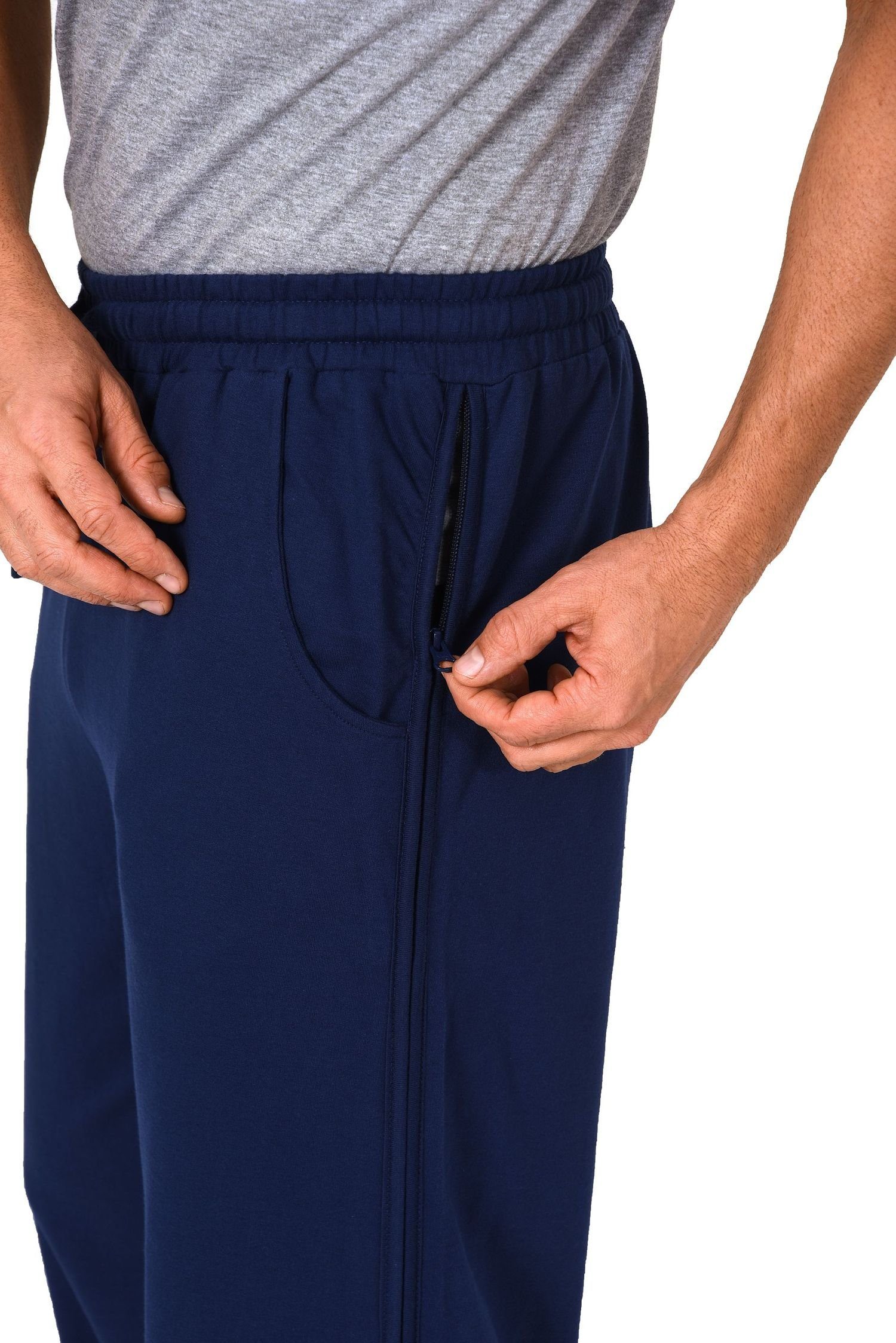 Normann Care Relaxanzug Herren Trainings Rehahose mit seitlichen Reißverschluß Jogginghose