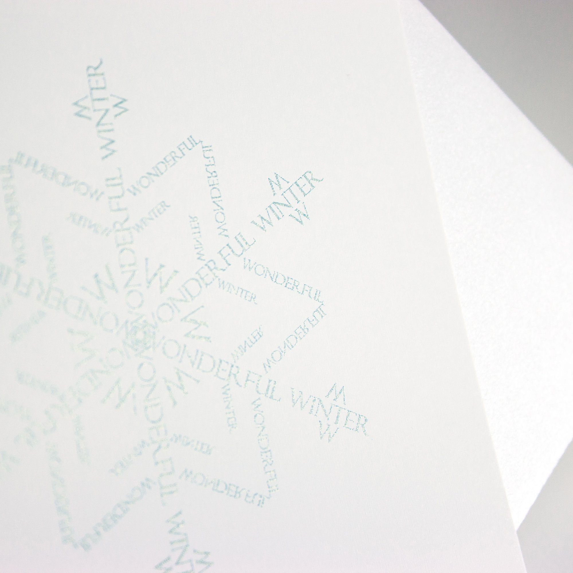 Grußkarte Bow & Weiß) Schneeflocke Grußkarte (Umschlag in Hummingbird