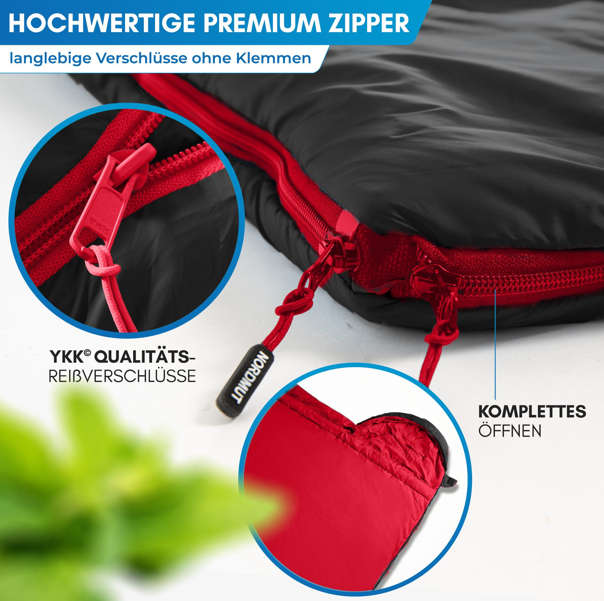 Nordmut Deckenschlafsack Sommer 3 Jahreszeiten Camping Outdoor, kleines Packmaß, leicht, warm (Spar-Set, 1 tlg., Nordmut Pihtso + Kompressionsbeutel), wasserabweisend, atmungsaktiv, YKK 2-Wege-Reißverschluss, Erwachsene