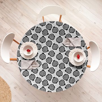 Abakuhaus Tischdecke Rundum-elastische Stofftischdecke, Natur Monochrome Granatäpfel Plot