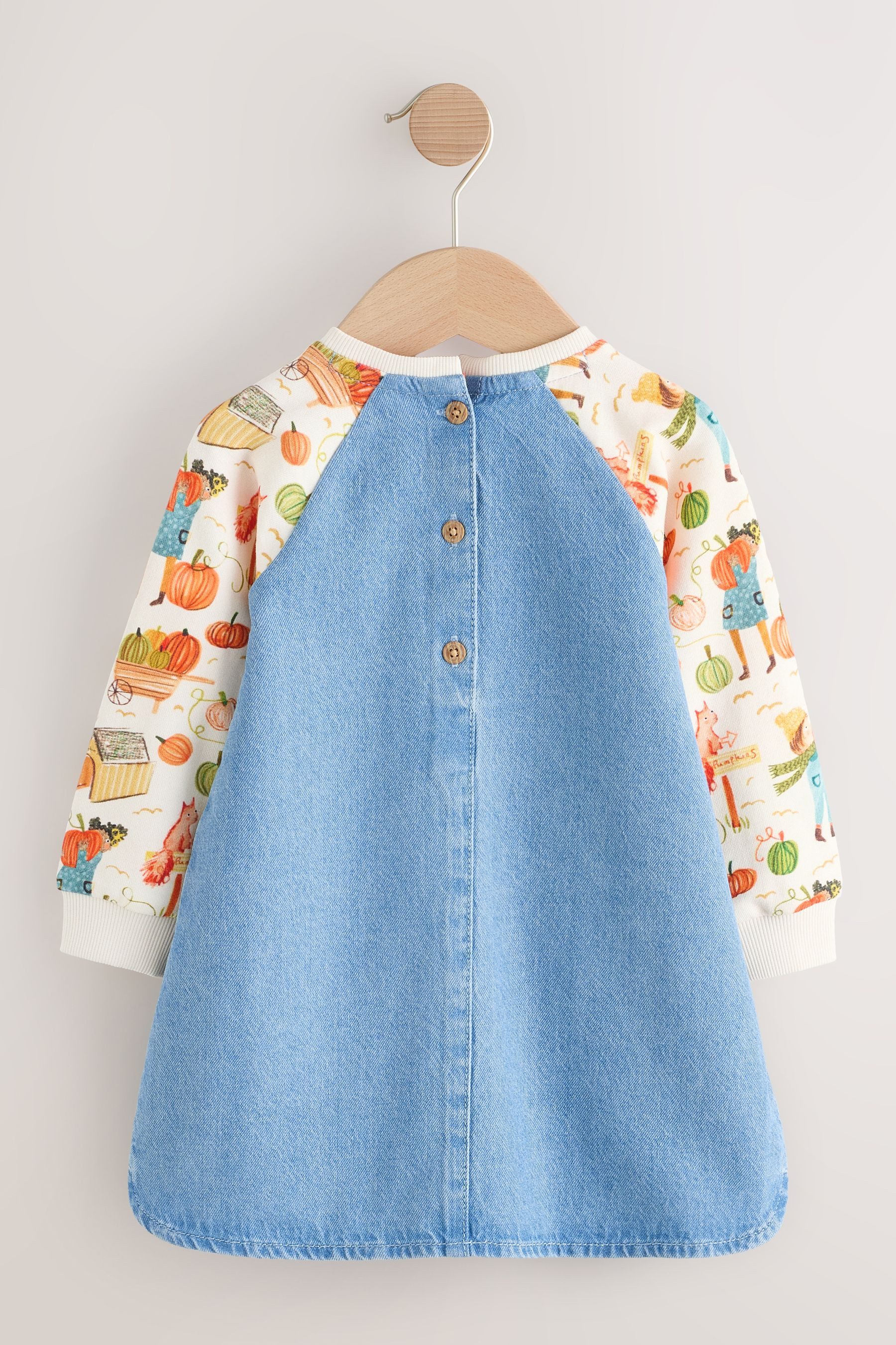 Next Jeanskleid Denim-Kleid mit Raglanärmeln (1-tlg) günstig online kaufen