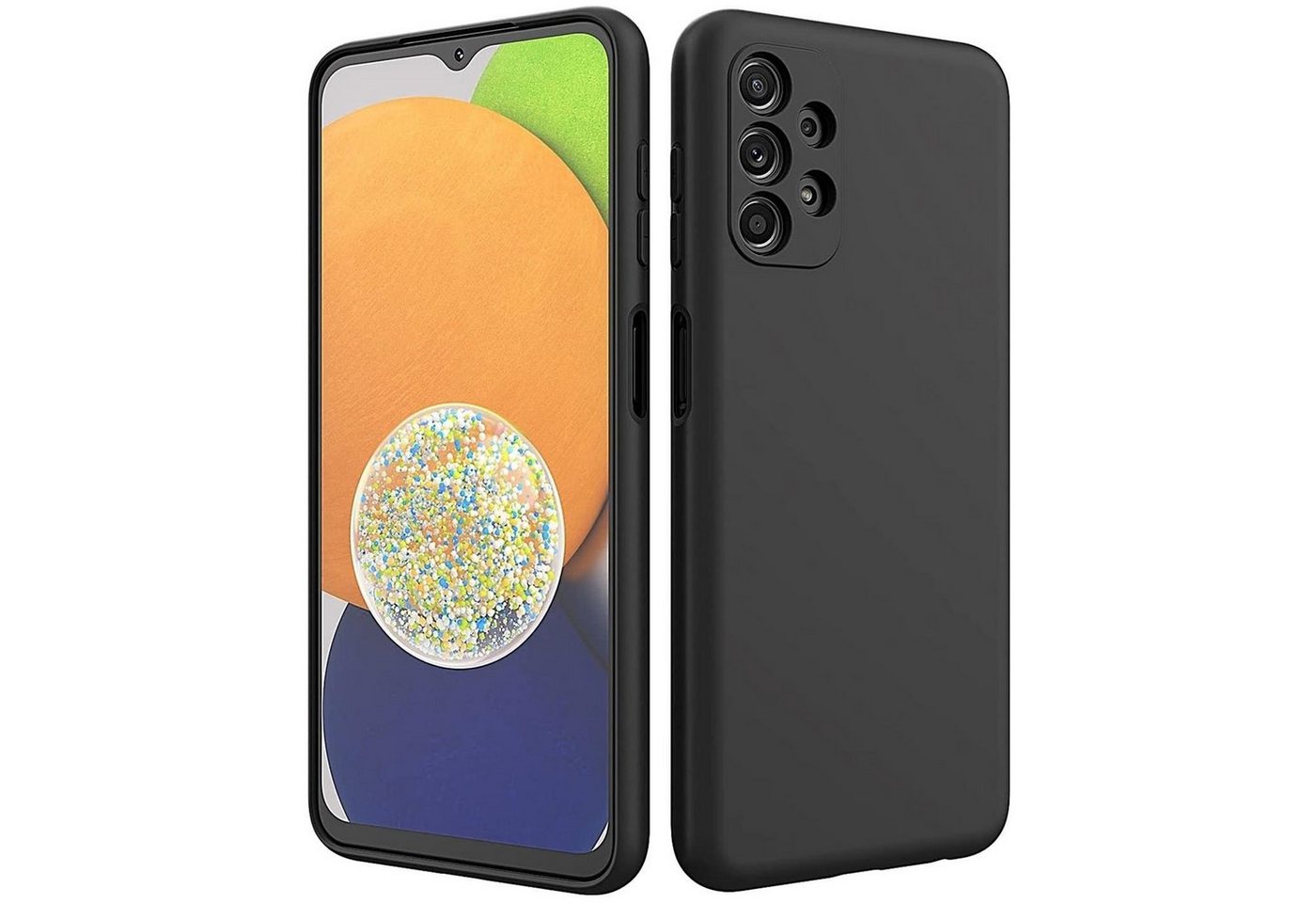 CoolGadget Handyhülle Black Series Handy Hülle für Samsung Galaxy A13 4G 6,6 Zoll, Edle Silikon Schlicht Robust Schutzhülle für Samsung A13 Hülle