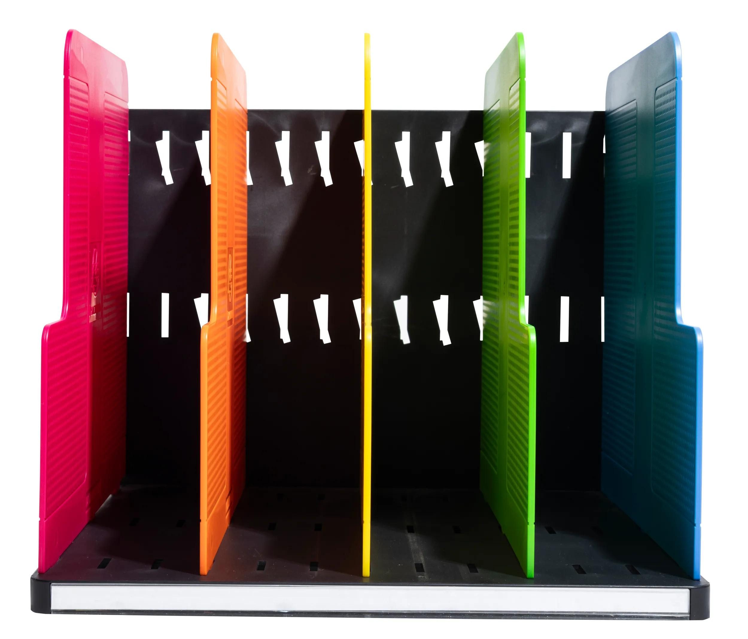 EXACOMPTA Schubladenbox MODULOTOP vertikaler Sorter + 5 Trennplatten, Regenbogen, 390914D, Sortierungsmodul