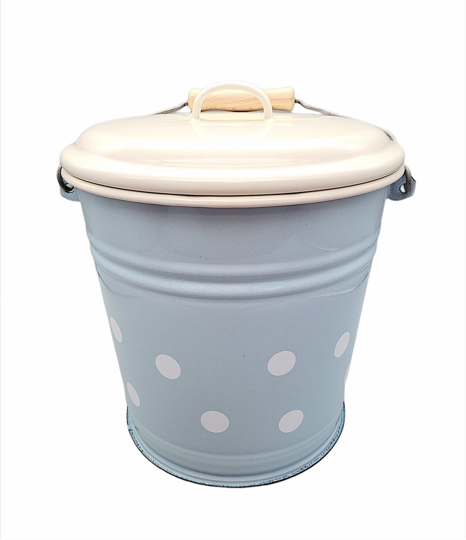 Emaille Tischeimer Im Blümchen-Design | 2 Liter, 17,5 X 13,5 Cm | Antik-Optik Für Kinder Oder Deko