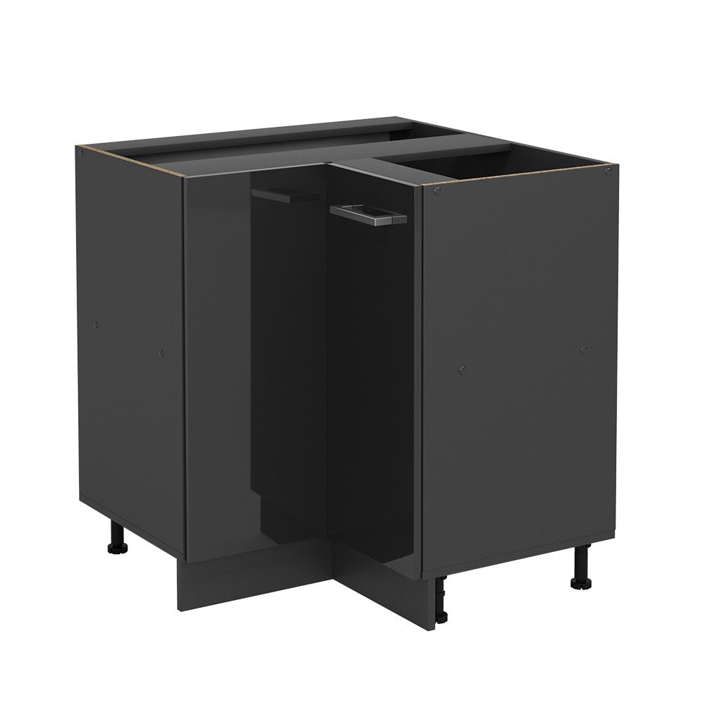 Vicco Eckunterschrank R-Line, Anthrazit Hochglanz/Anthrazit, 75.6 cm ohne Arbeitsplatte (1-St)