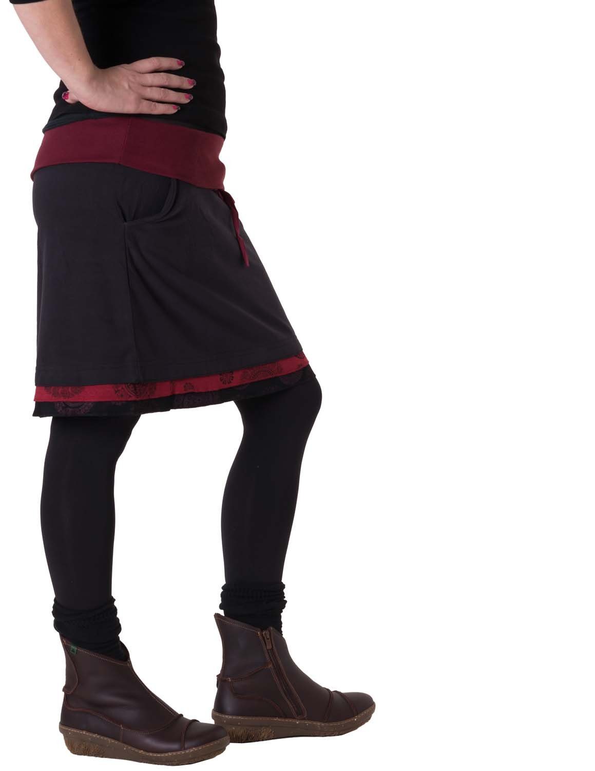 Vishes Minirock Warmer Lagenlook Fleece Rock günstig online kaufen
