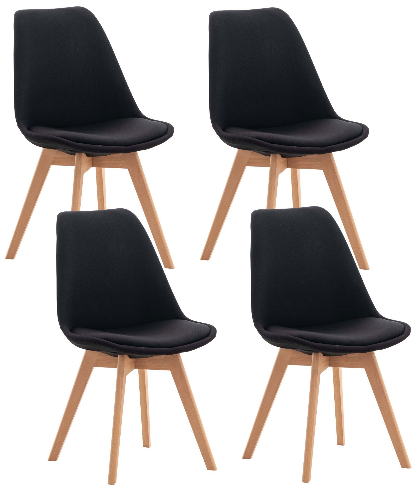 CLP Küchenstuhl Linares (4er Set), Buchenholz-Gestell, günstig online kaufen