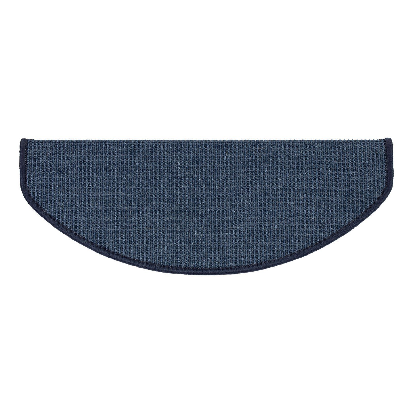 casa pura Stufenmatte Sylt Blau, 3 Größen, Treppenschutz, Treppenschoner, Rechteckig, Höhe: 6 mm, 100% Sisal