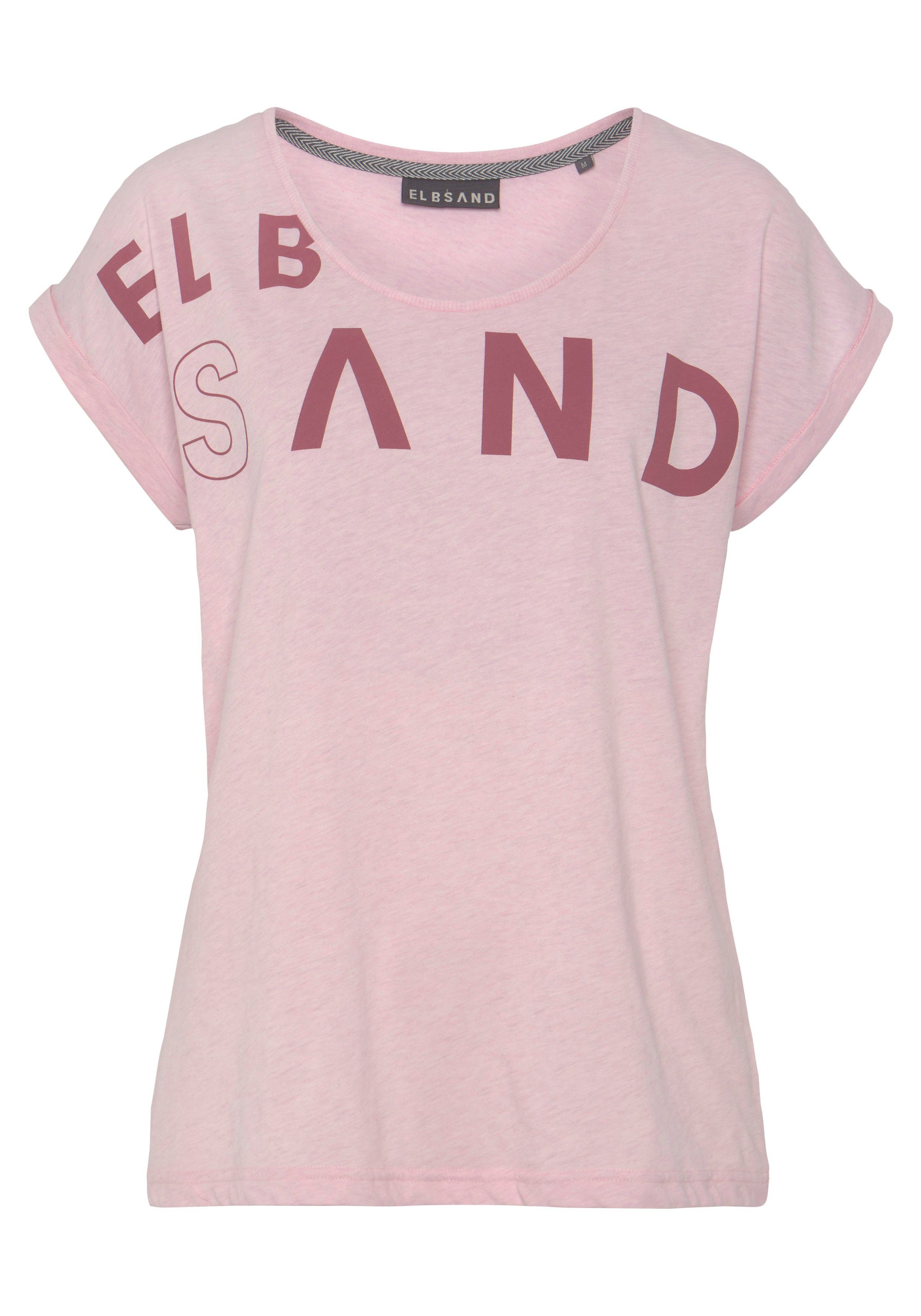 Elbsand weichem rosa T-Shirt und Kurzarmshirt, Jersey, aus bequem sportlich