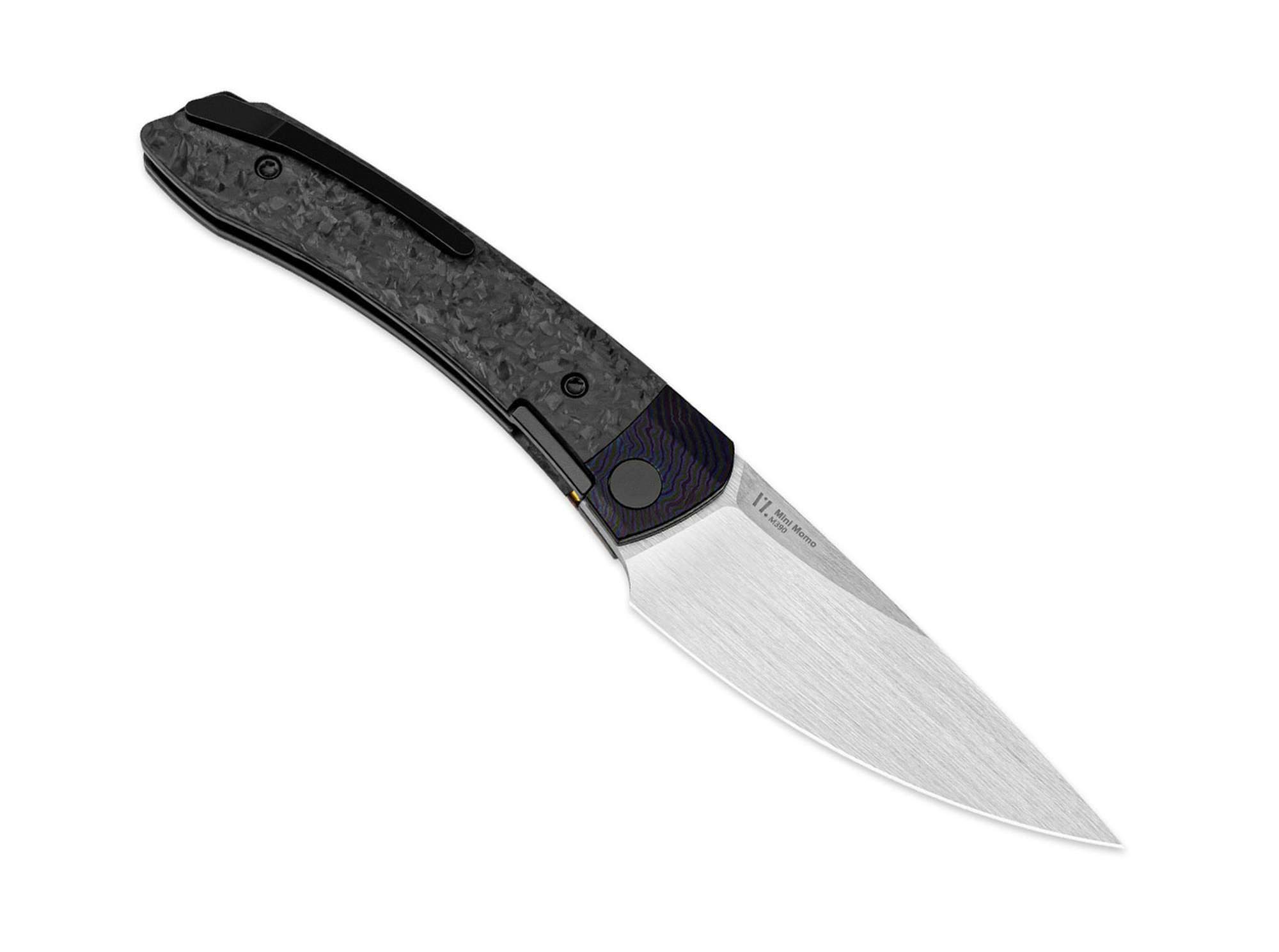 Kizer Taschenmesser Kizer Mini MoMo M390 Ti Marble CF