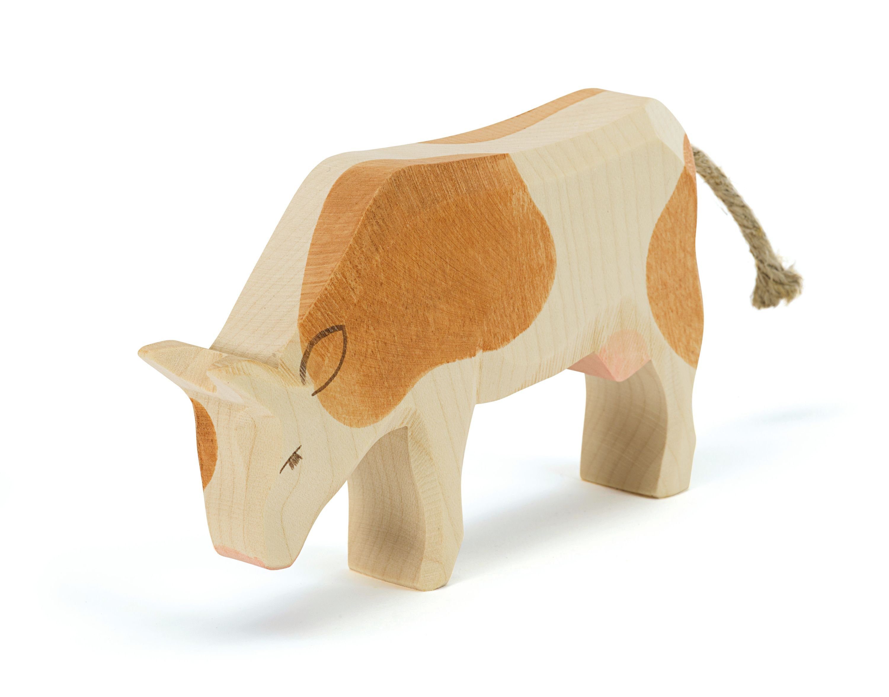 Ostheimer Spielwelt Ostheimer Holzfigur Kuh braun fressend