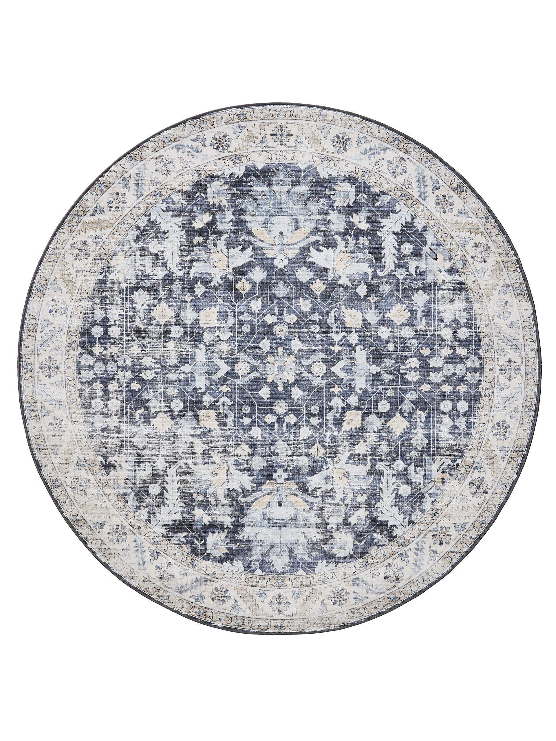 benuta Teppich George, rund, Höhe: 5 mm, Vintage-Look, Kurzflor, Teppich Wo günstig online kaufen