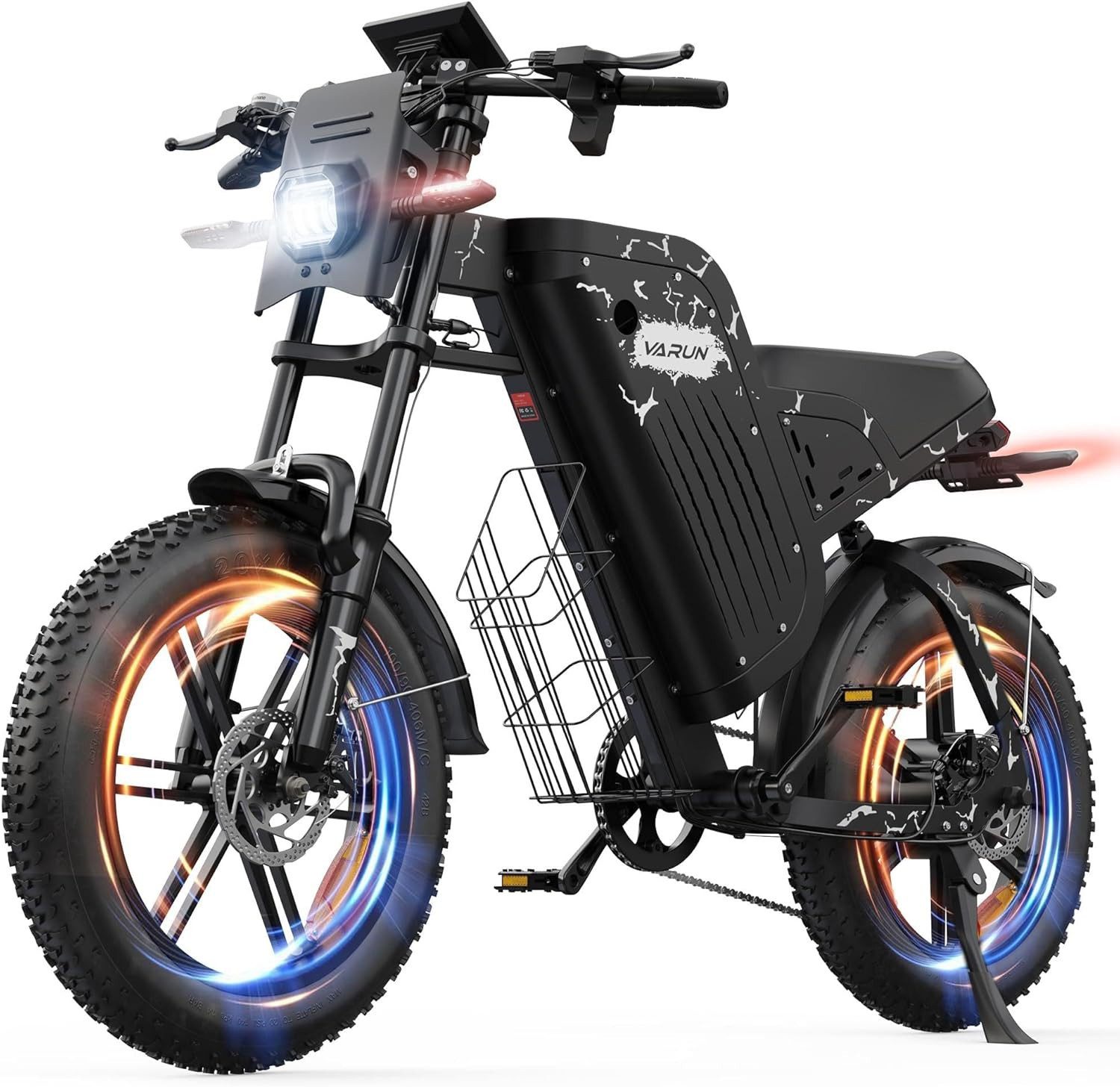 DOTMALL E-Bike Mountainbike 20-Zoll-Fatbike-E-Bike für Erwachsene mit 250W motor 48V 31,5Ah Akku