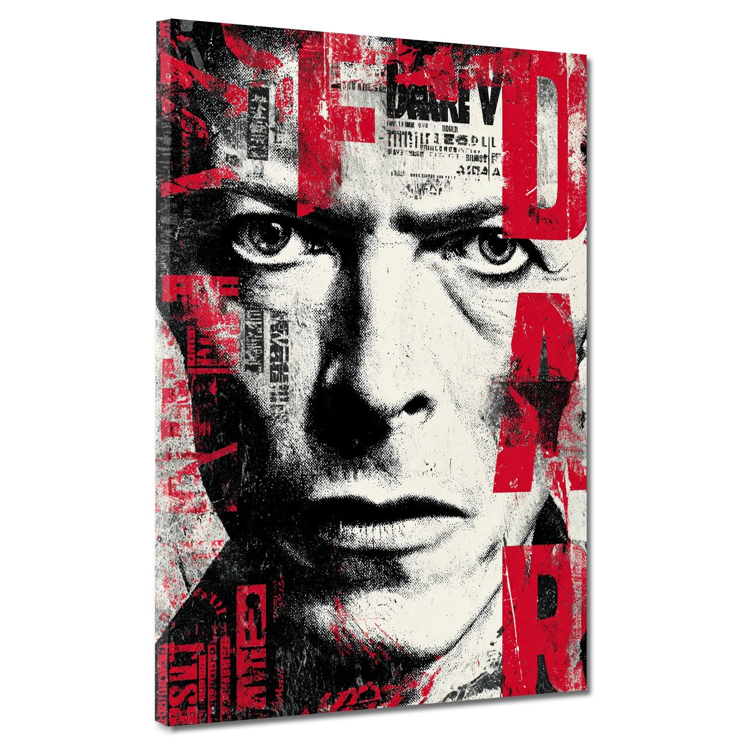 Artedinoi Leinwandbild Bowie Porträt ausdrucksstarkes Design Leinwandbild Wandbild Kunstdruck, David Bowie, Porträt