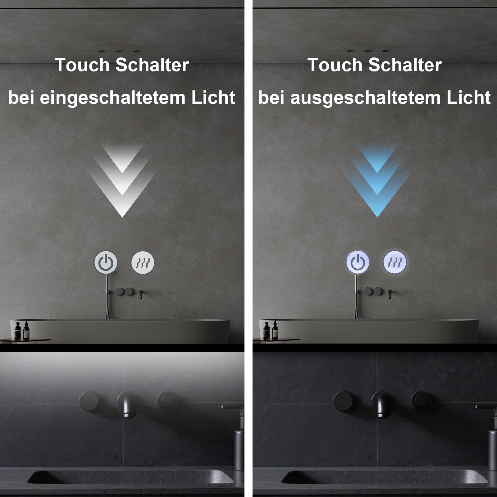Apejoy Badspiegel 50x90cm Arch LED Wandspiegel günstig online kaufen