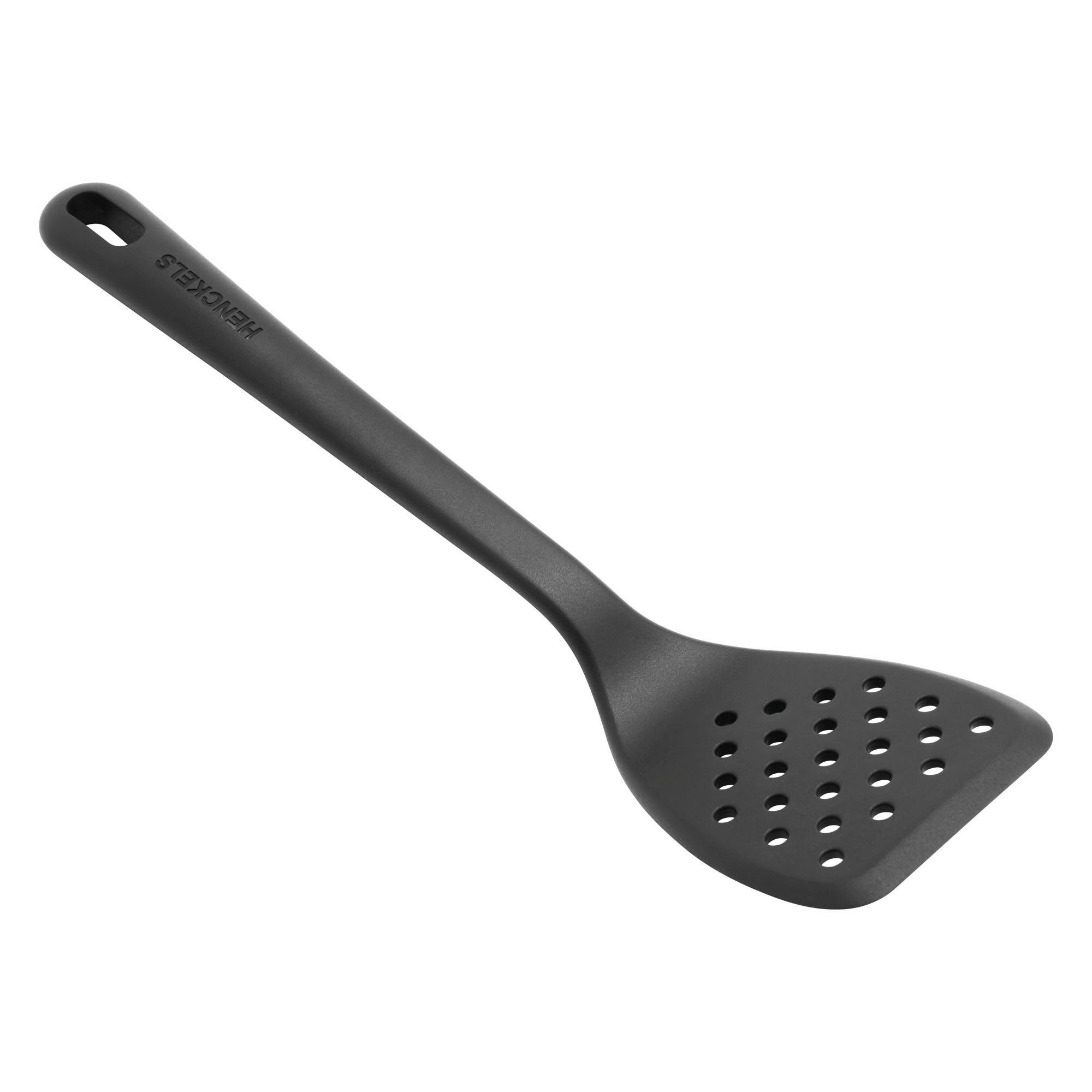 HENCKELS by ZWILLING Pfannenwender Silicone Onyx, Hitzebeständig, Aufhänge-Öse, Silikon