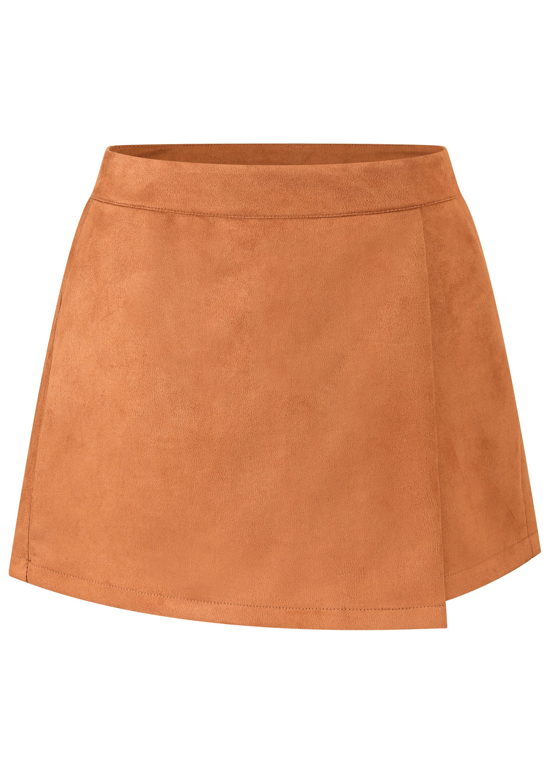 SASSYCLASSY A-Linien-Rock Hosenrock Damen mit überlappenden Vorderpartie Ku günstig online kaufen