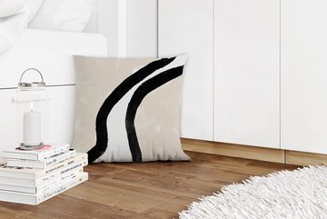MuchoWow Dekokissen Abstrakt - Linie - Design - Pastell, Zierkissen mit Füllung für Wohzimmer, Schlafzimmer, Deko, Sofakissen