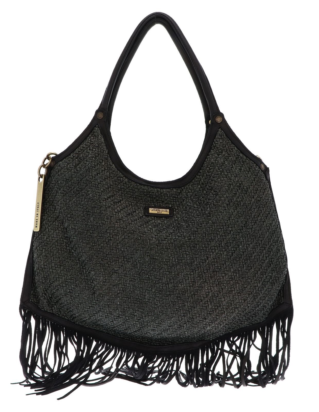 Caterina Lucchi Schultertasche Agata Pentagon Shopping Bag, aus echtem Kalbsleder