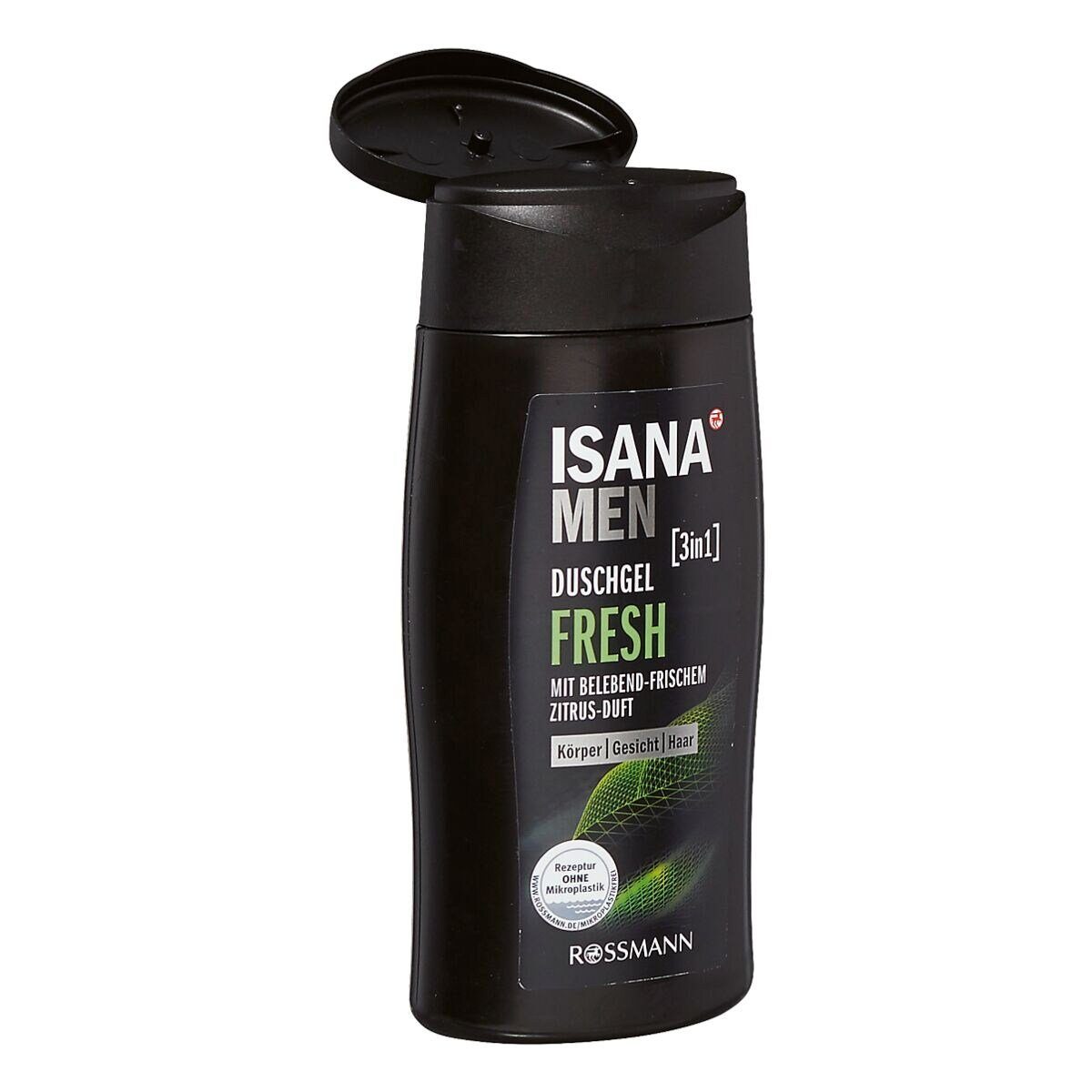 ISANA Duschgel MEN Fresh, 3in1, mit Zitrus-Duft, 300 ml