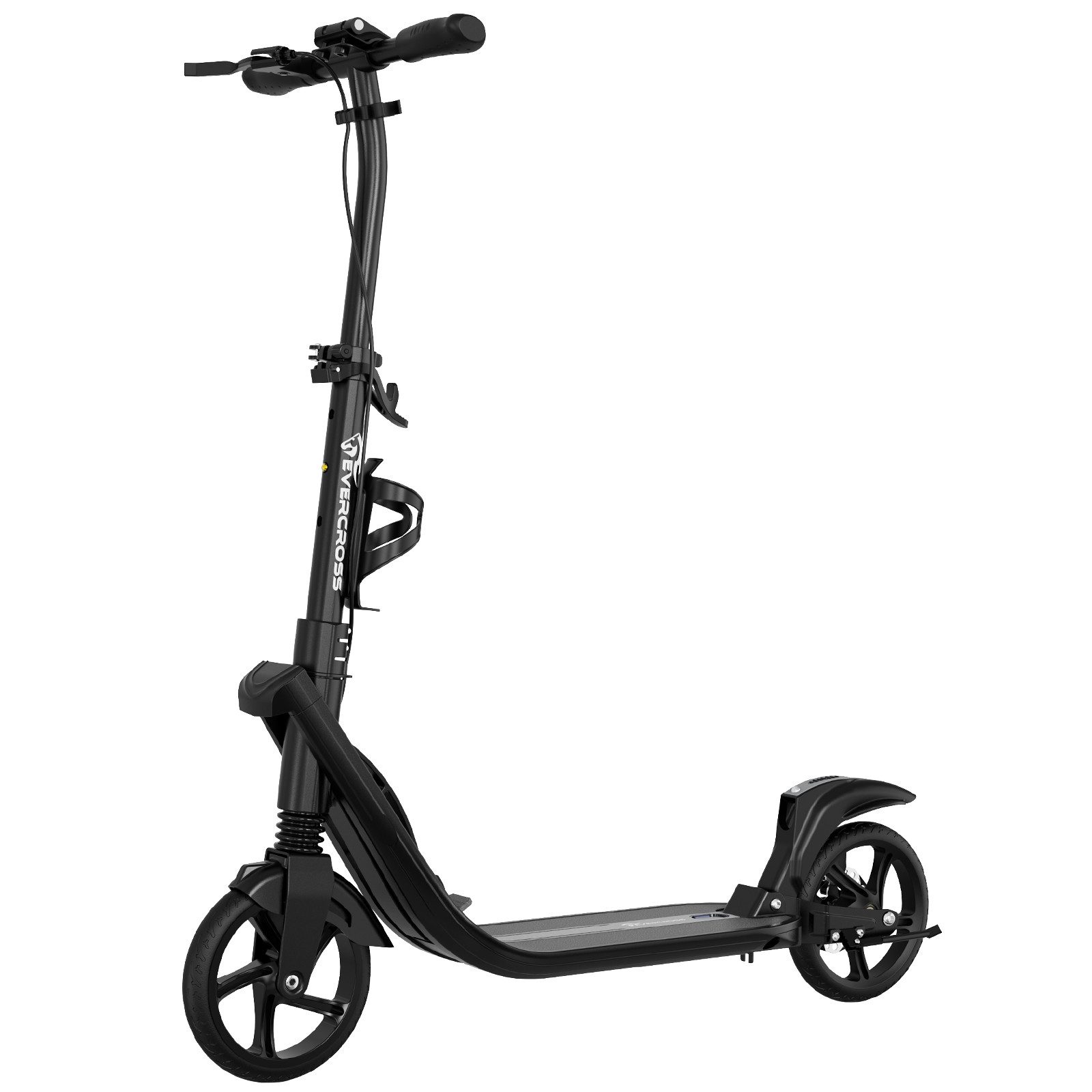 EVERCROSS TECH Cityroller klappbar höhenverstellbar 93.5–102 cm, ab 6 Jahre, 100 kg, Nettogewicht 6,4 kg, Flaschenhalter, ideal für Schule