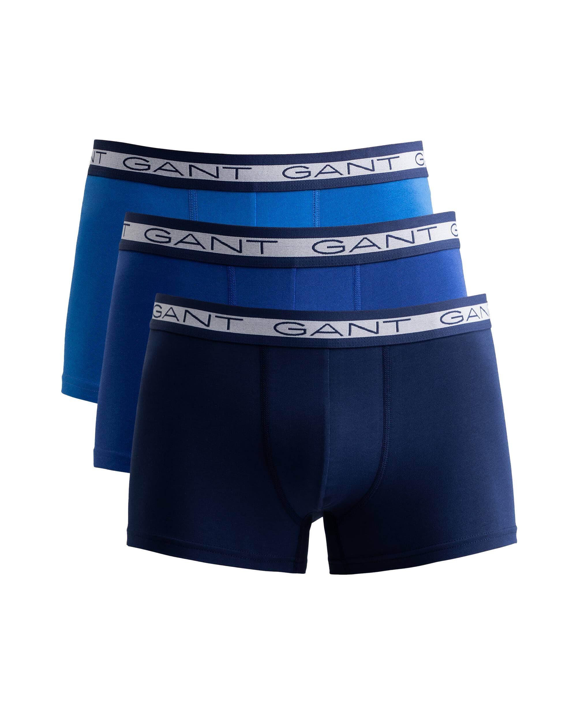 Gant Boxer Herren Boxer Shorts, 3er Pack - Trunks, Cotton Blau