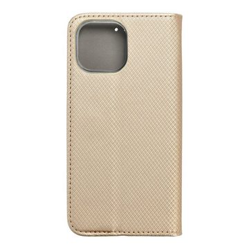 König Design Handyhülle Apple iPhone 13, Apple iPhone 13 Tasche Handy Hülle Schutz-Cover Flip-Case mit Kartenfach Gold