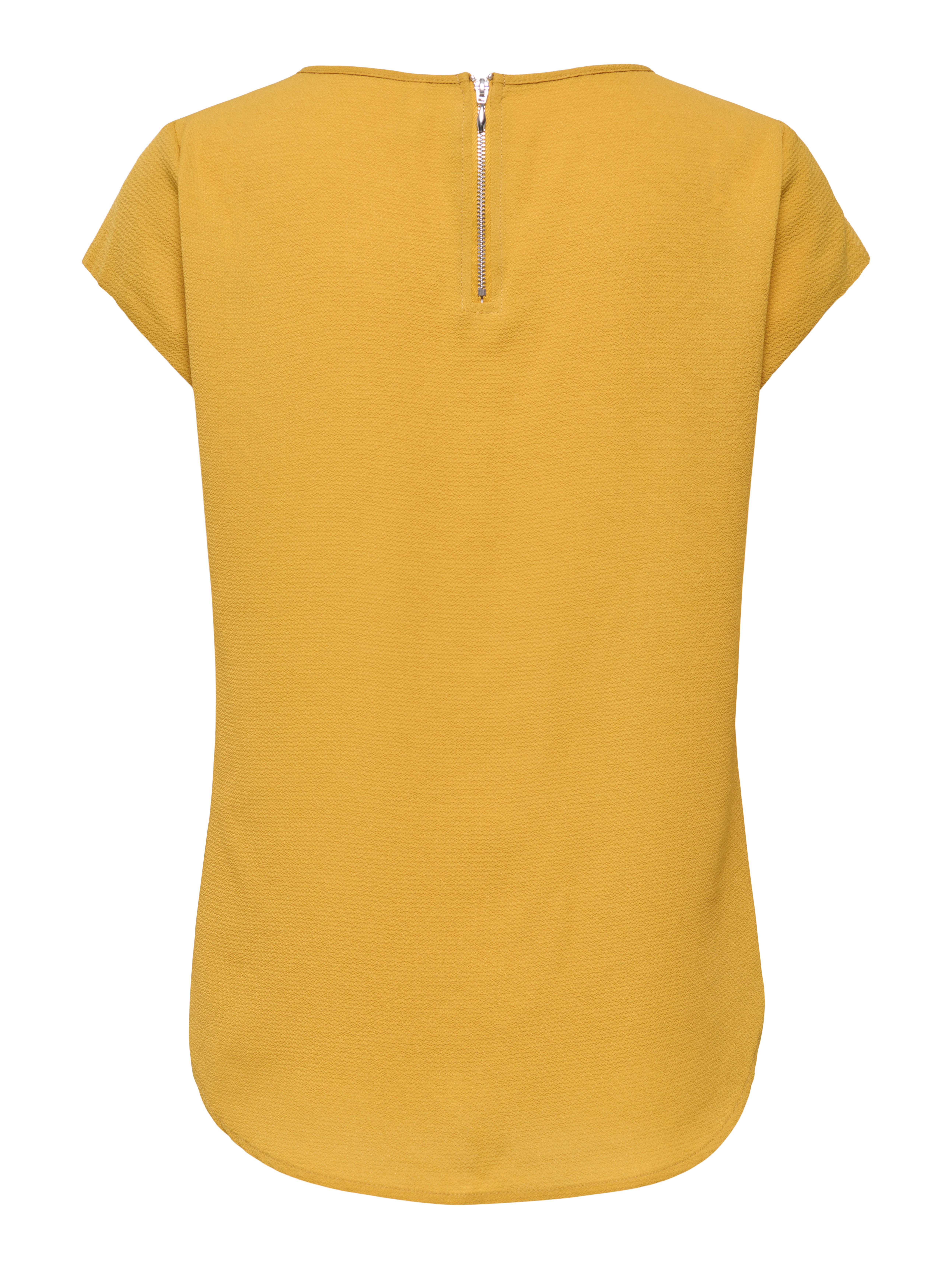 ONLY Kurzarmbluse ONLVIC – feminines Blusenshirt in lockerer Form Materialmix, regular fit