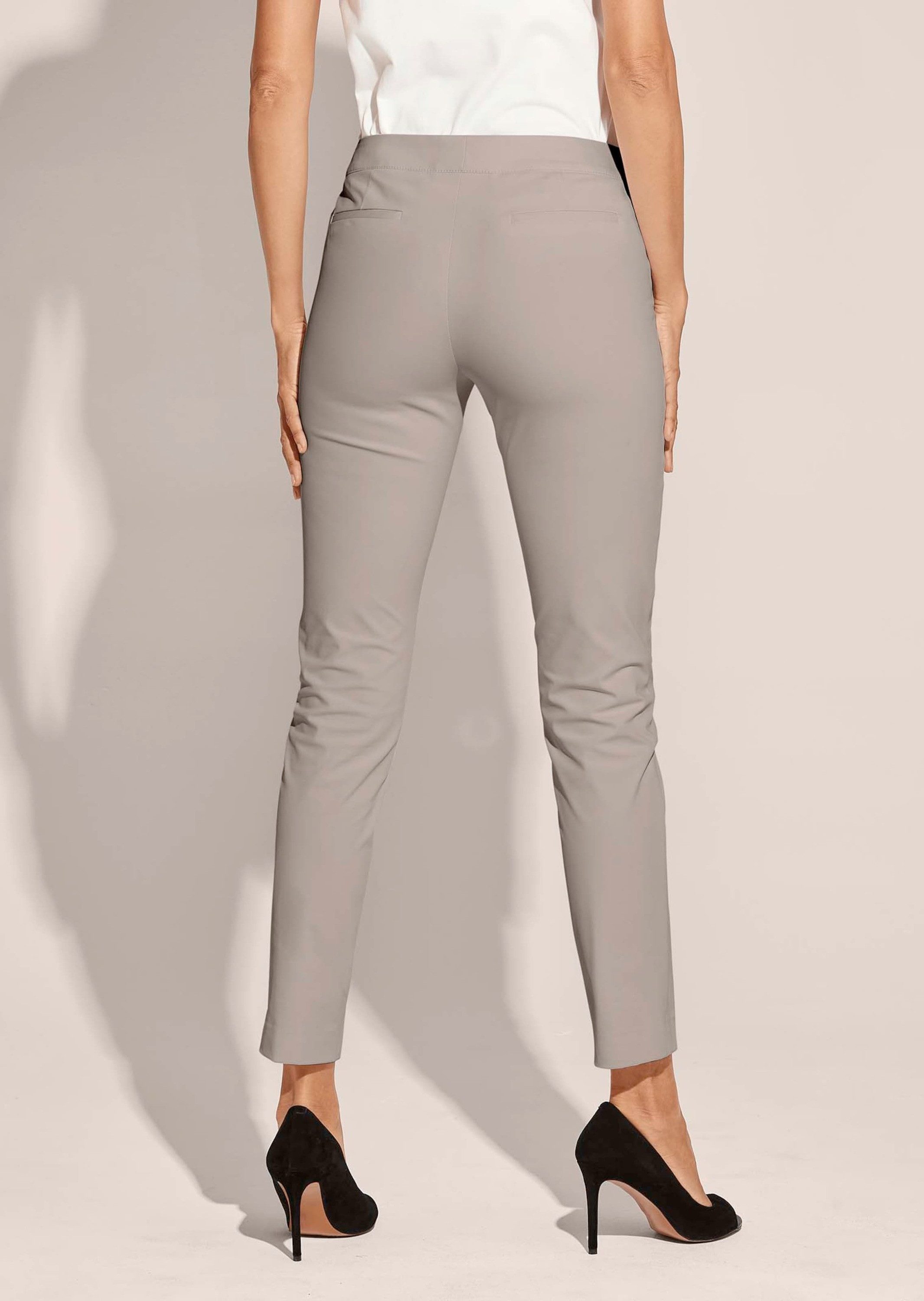 MADELEINE Stoffhose Schlanke Stretch-Hose mit Vichy-Karo Stoffhose in Knöchellänge und ohne Taschen – Bild 2 von 5