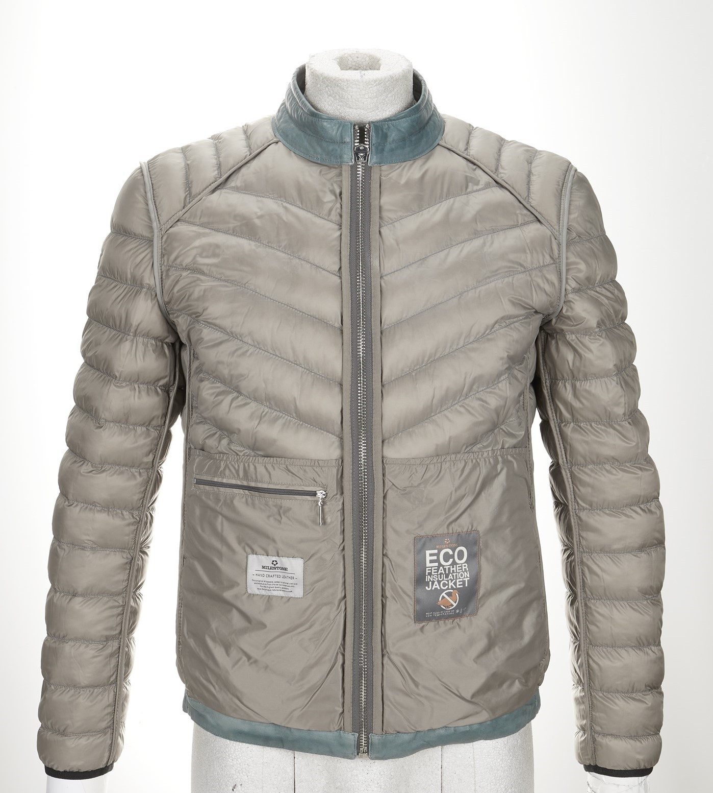 Milestone Lederjacke MSIseo leichte 4 Season Steppjacke aus Lammleder