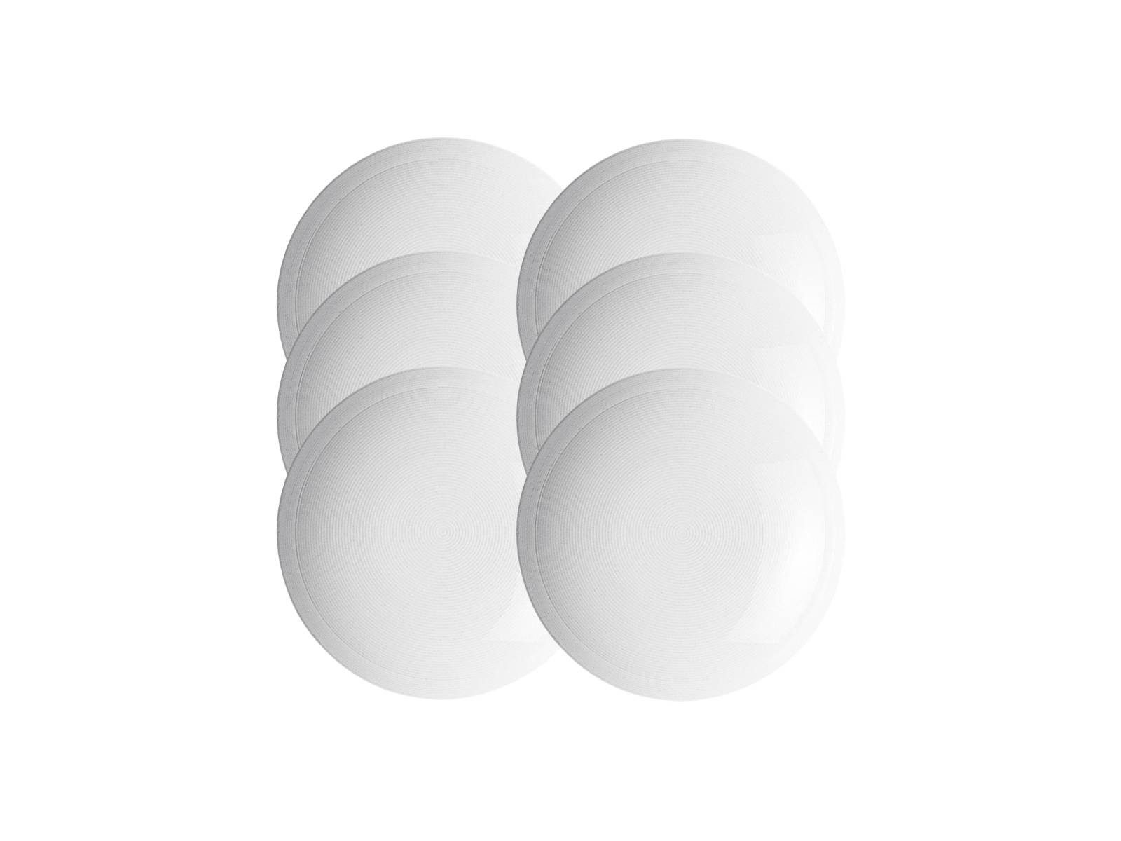 Thomas Porzellan Geschirr-Set Loft Weiss Suppenteller 24 cm Set6, Porzellan