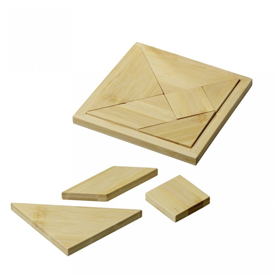 Philos Spiel, Tangram - Bambus - 7 Puzzleteile - Denkspiel - Geduldspiel