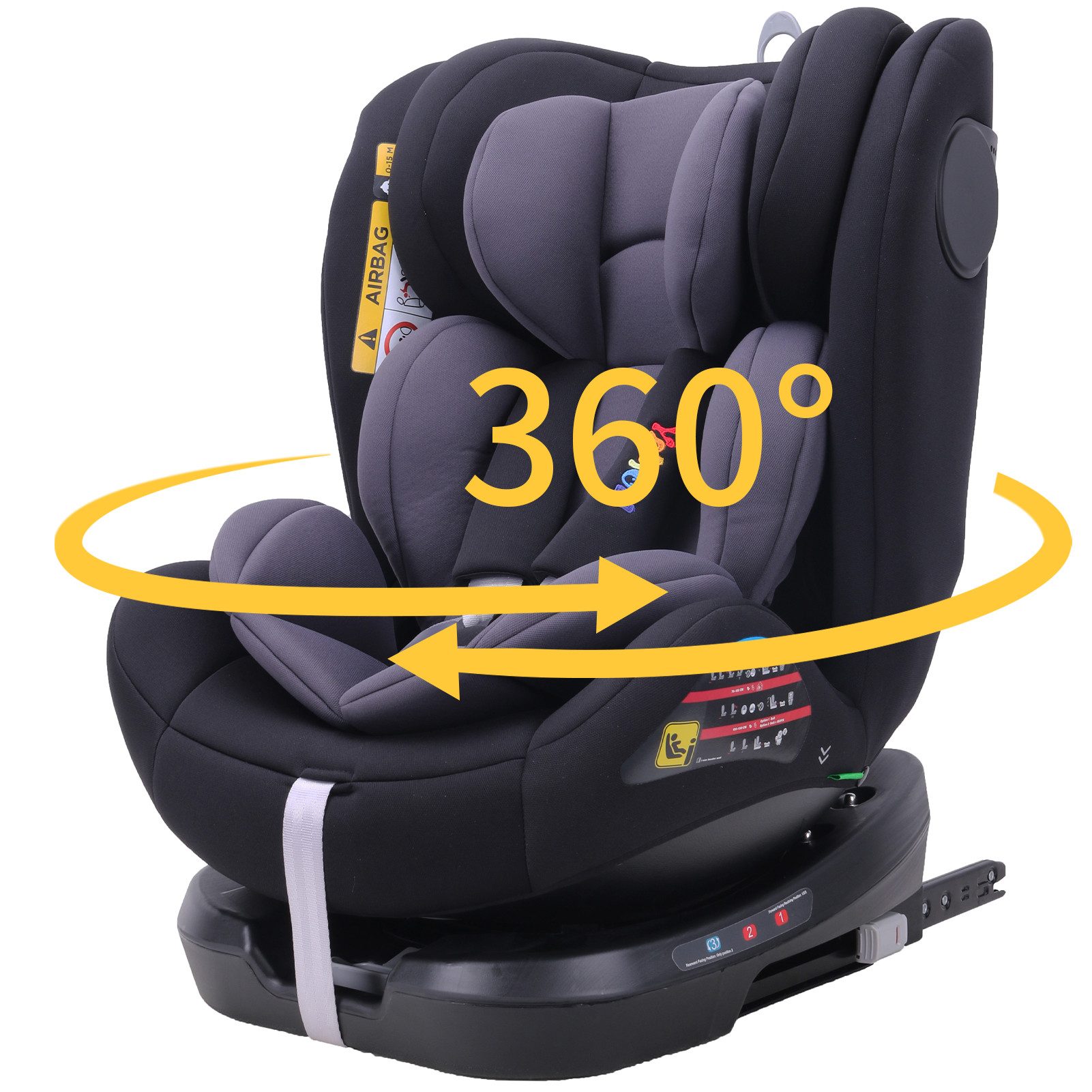 Yalion Autokindersitz Kinder Kinderautositz ISOFIX, i-Size Kindersitzerhöhung ECE R44/04