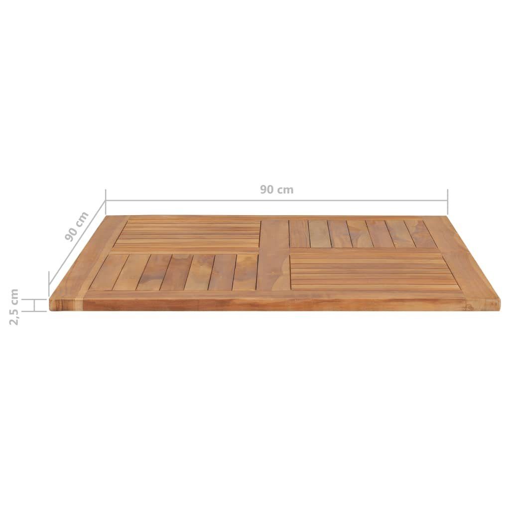 furnicato cm (1 St) Teak Quadratisch Tischplatte Massivholz 90×90×2,5