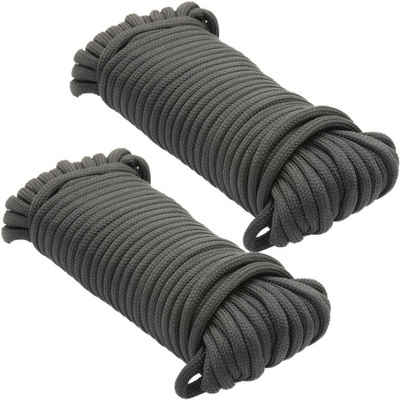 BENSON 2x Paracord Campingseil Survival 15m Outdoor Seil (2-tlg), Fallschirm, Schnur, Leine, Seil