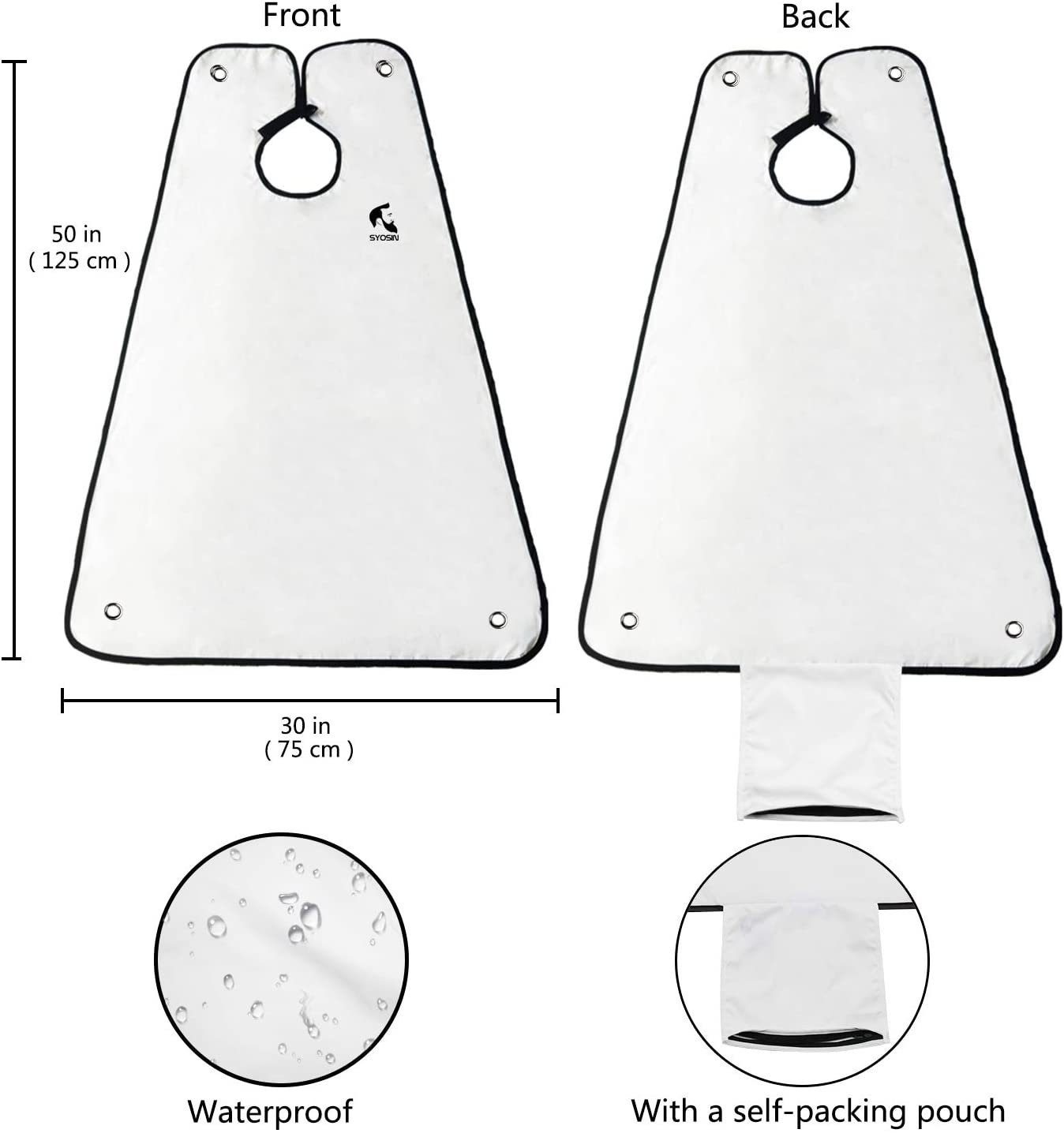 SYOSIN Umhängeschürze Allzweck-Friseurschürze & Bart-Schürze, (Bartschürze- günstig online kaufen