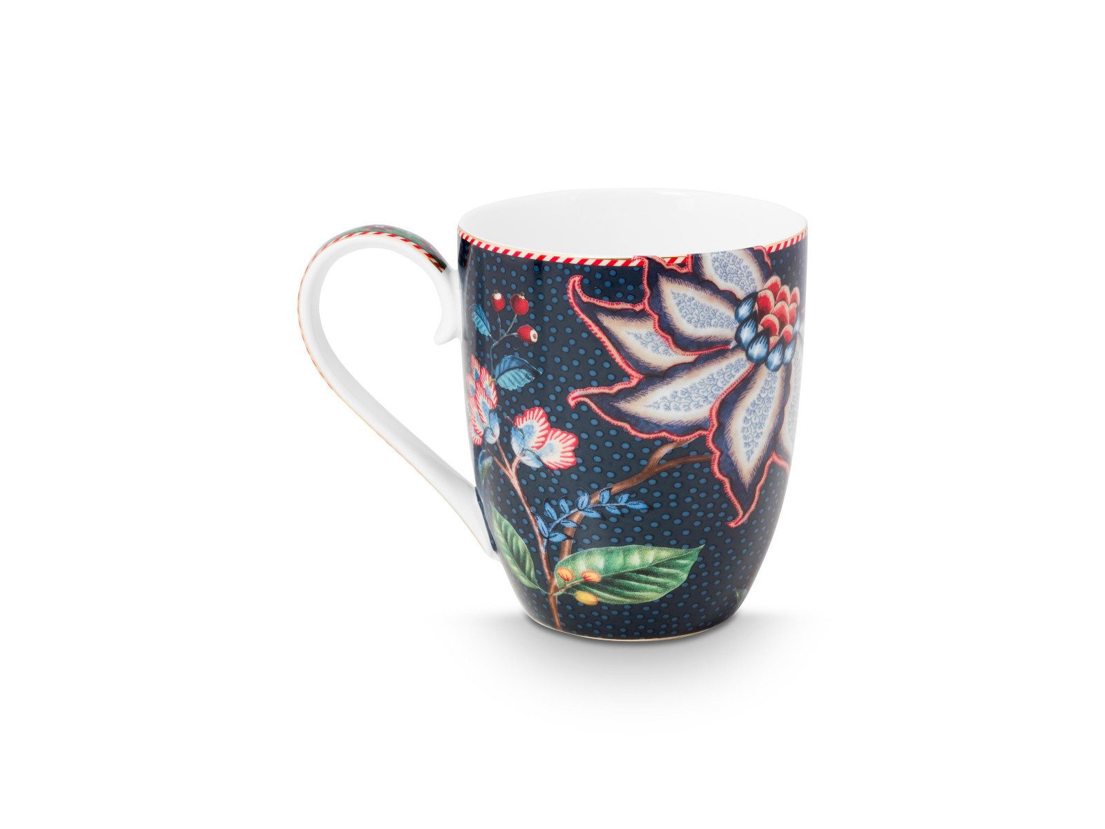PiP Studio Becher Berry Blues Henkelbecher XL blau 450ml, Porzellan