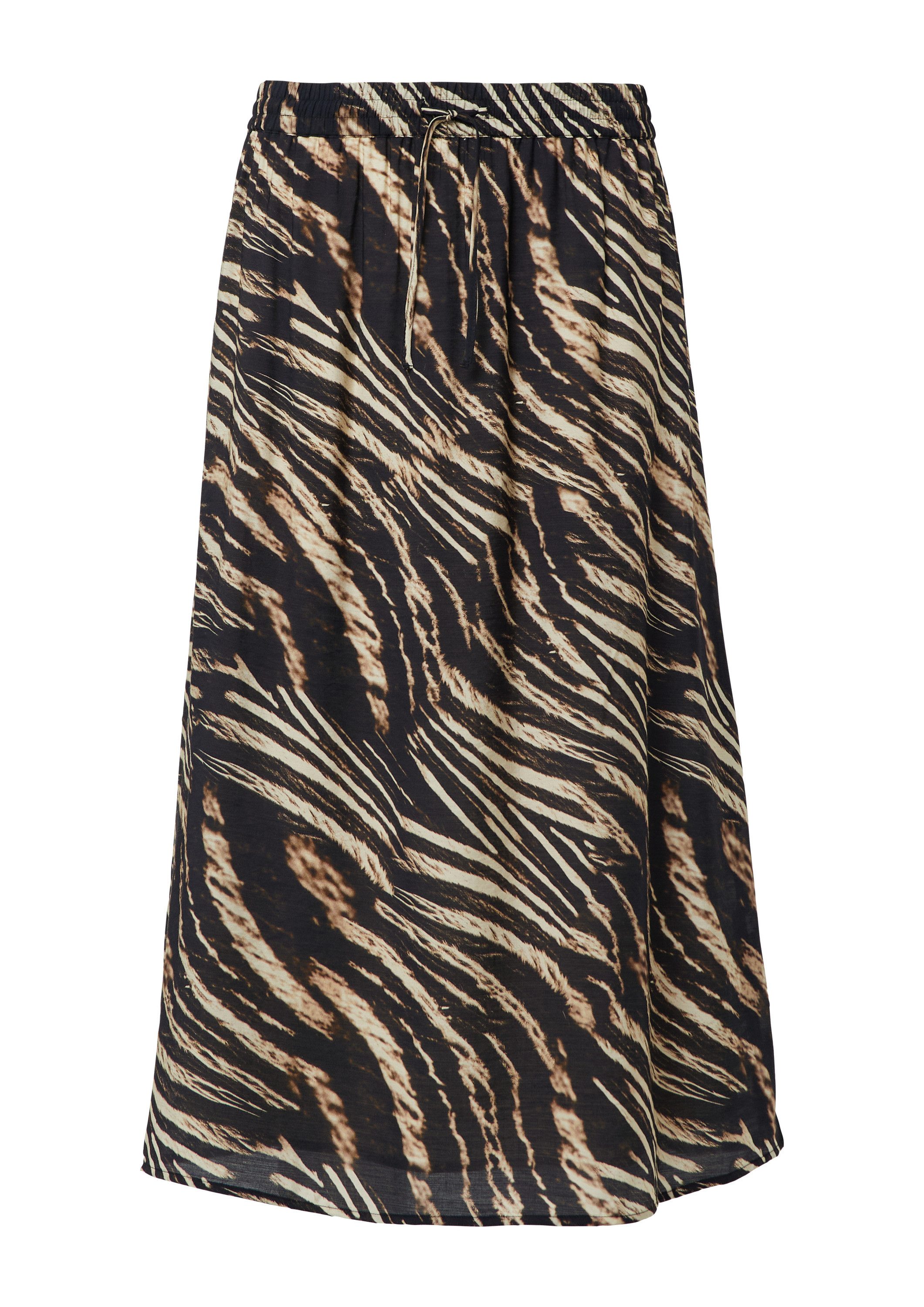 comma Maxirock Rock Abstrakt gemusterter Rock in Midilänge günstig online kaufen