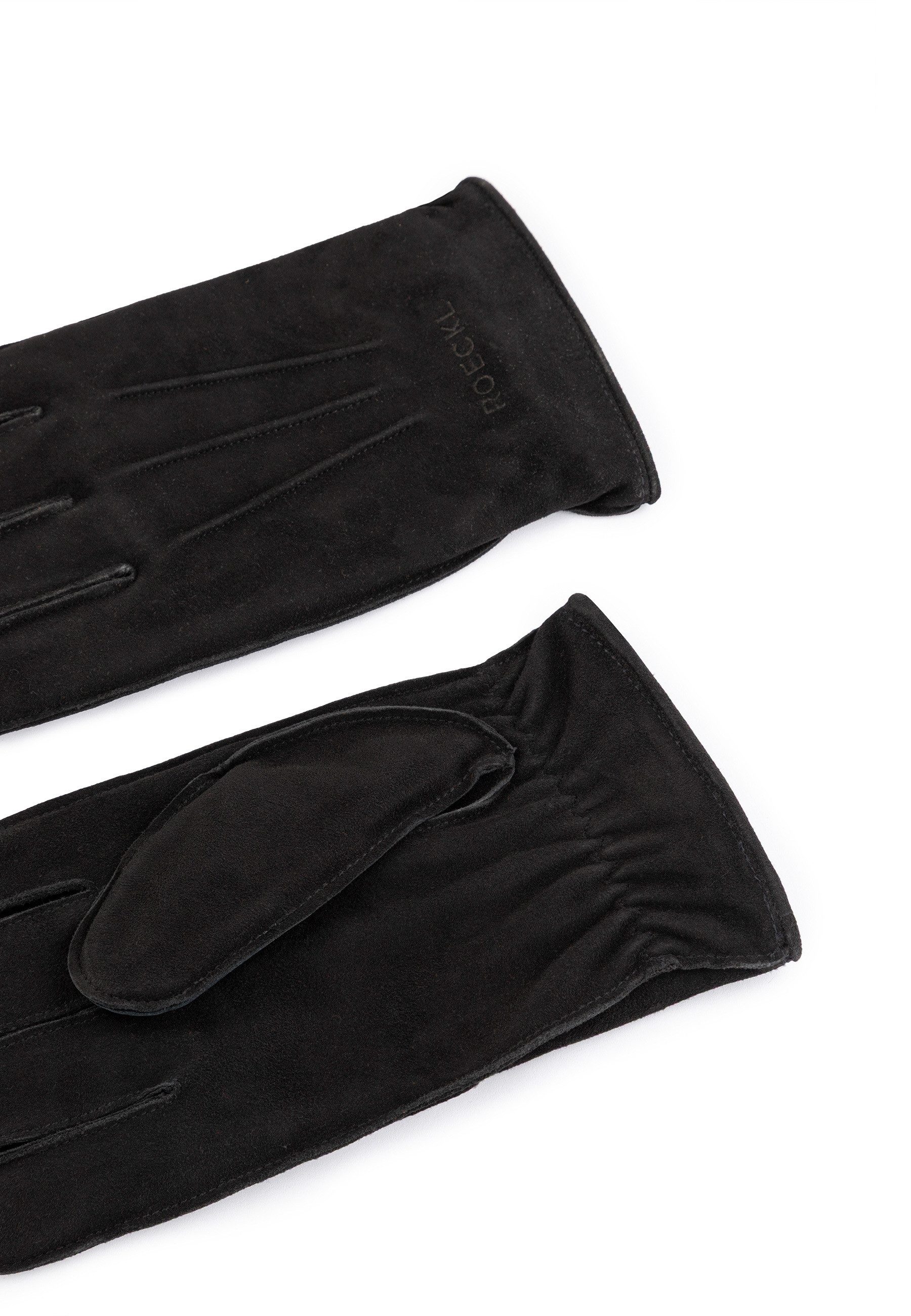 Roeckl Lederhandschuhe HUDSON Lederhandschuhe mit geprägtem Roeckl-Logo