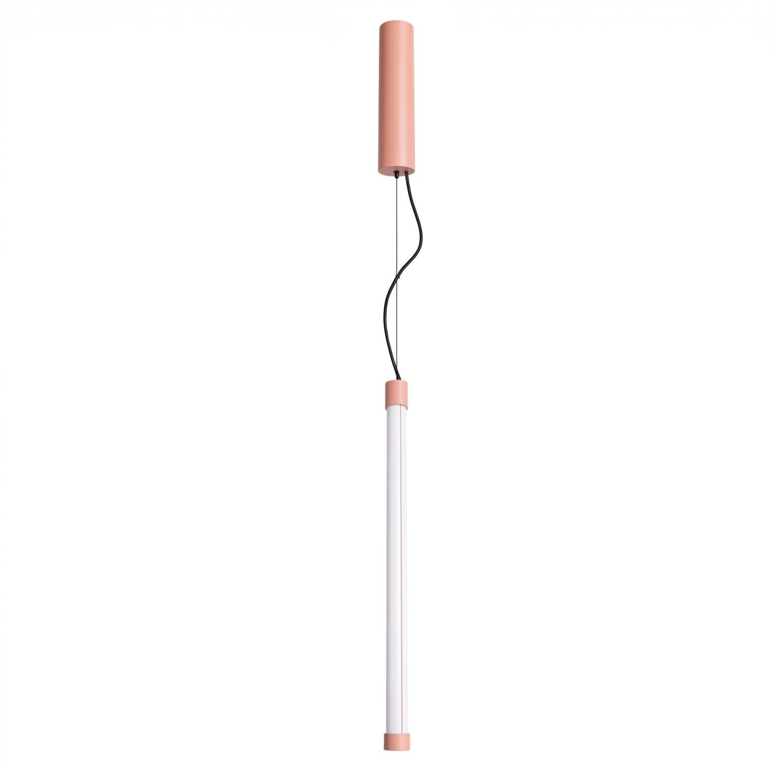 Licht-Erlebnisse Pendelleuchte ORSAY, LED fest integriert, Warmweiß, LED mit Dimmer Metall H: max. 200 cm D: 3 cm rund Pfirsich 3000 K